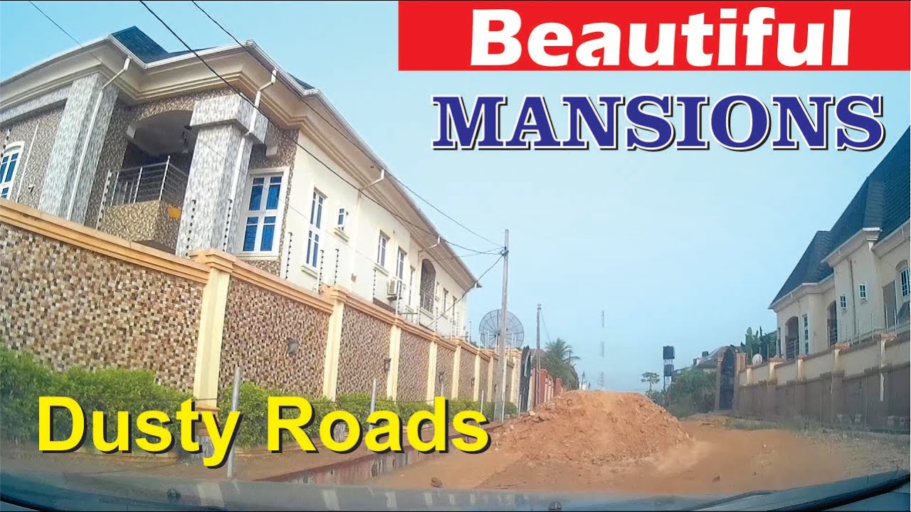 Onitsha Road Trip - Akpaka GRA, Federal Housing Estate, See The Beautiful Mansions On Dusty Roads