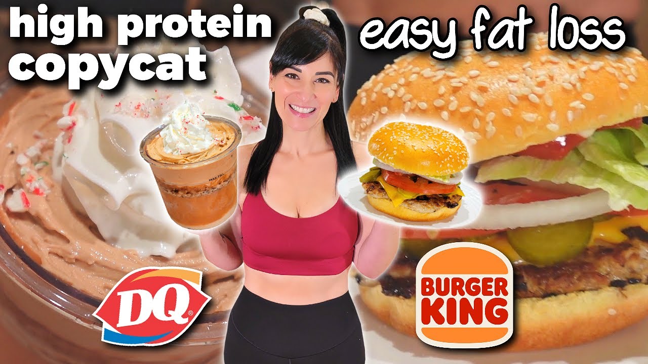 2 HIGH PROTEIN Fast Food Copycat Recipes at Home for EASY FAT LOSS (Whopper & Blizzard)