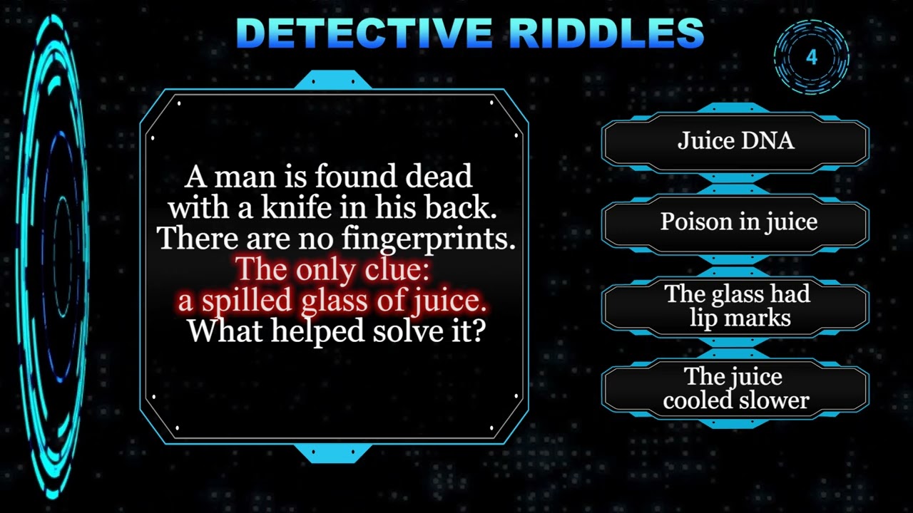 The Juice Clue: Solving a Fingerprint-Free Murder