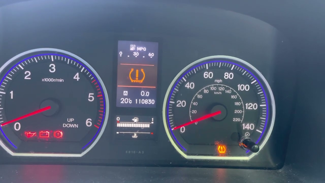 Honda CRV TPMS Warning Light Reset 2007-2011