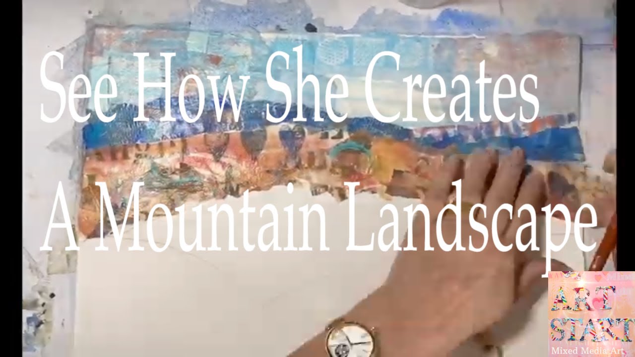 See How She Turns 1000's of Gelliplate Prints Into A Mixed Media Landscape |ArtStart