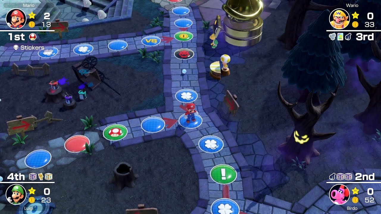 Mario Party Superstars #444 Horror Land Mario vs Luigi vs Wario vs Birdo