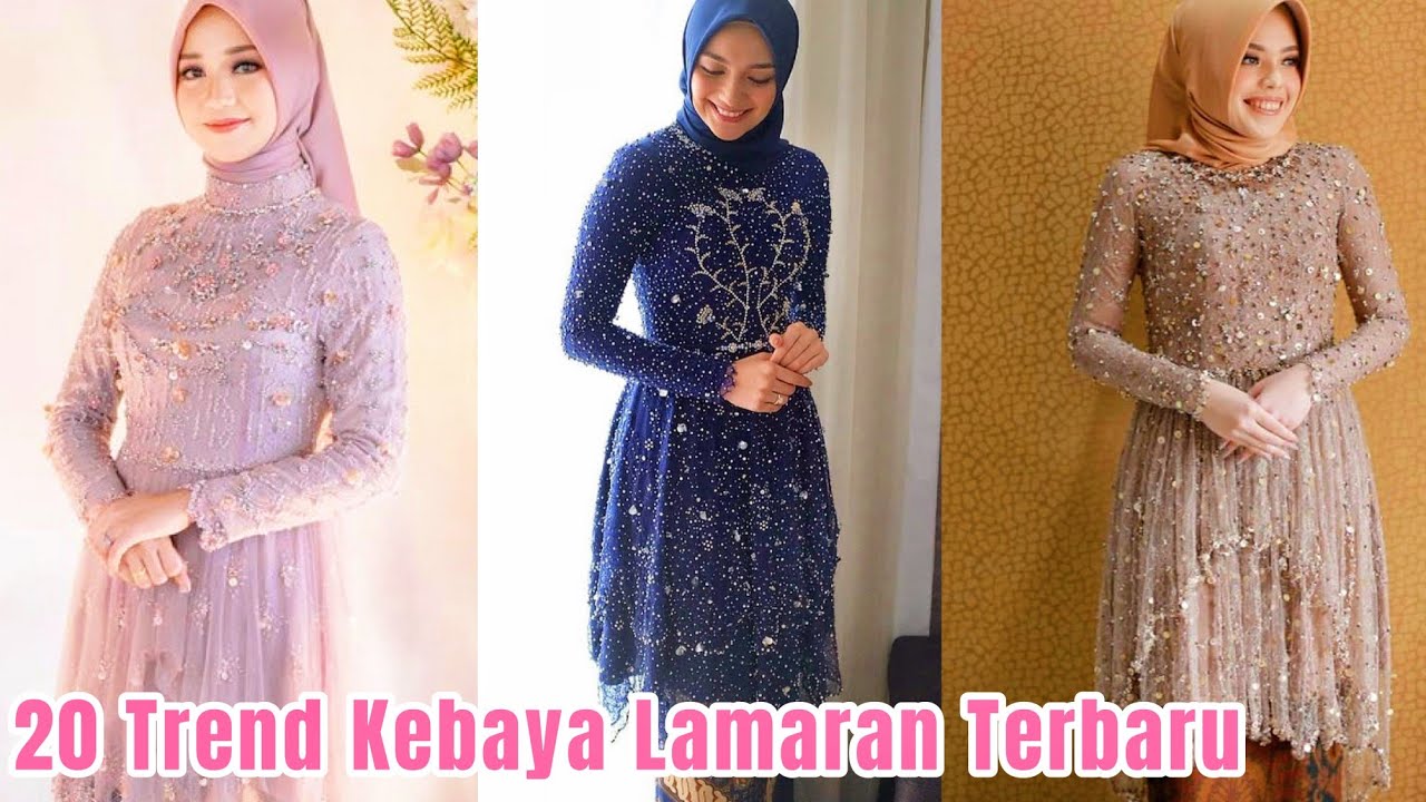 20 Trend Model Kebaya Lamaran Hijab Terbaru  #kebayamodern #lacedress