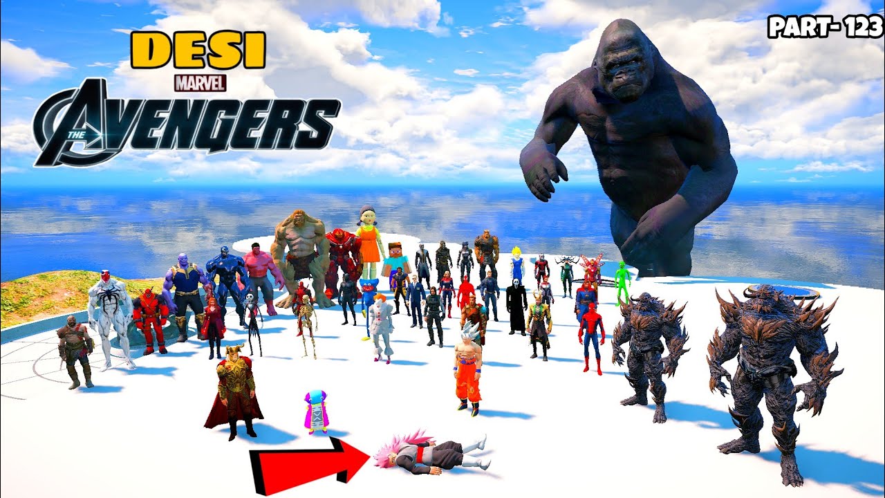 DESI Avengers and King Kong Finally Did End of Evil Black Goku in GTA 5 | DESI Avengers (Part 123)