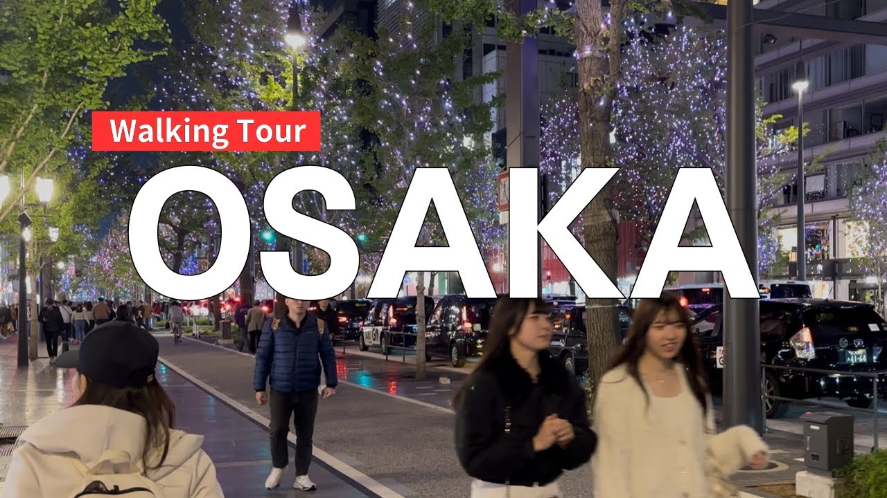 Umeda to Dotonbori, Osaka Downtown Weekend Night Illumination Walking Tour | November 2025 &bull; 4K HDR