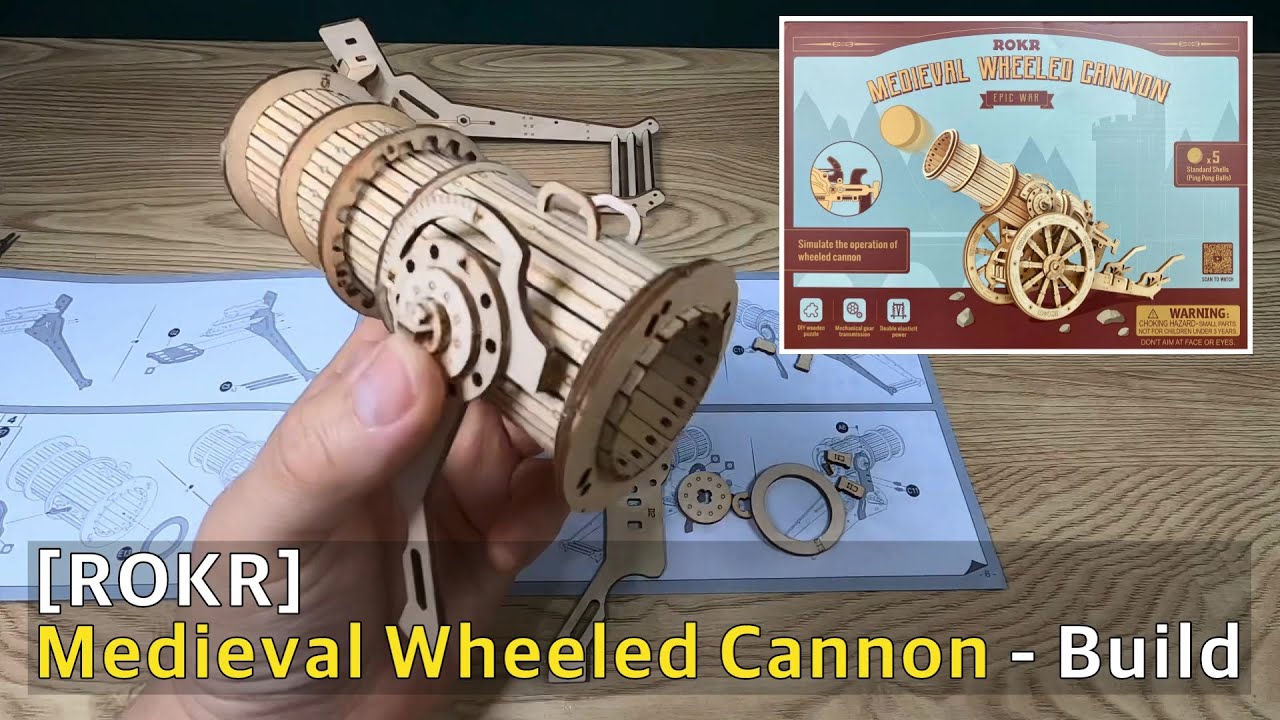 탁구공 대포 만들기 - 조립 (Medieval Wheeled Cannon) [ROKR]