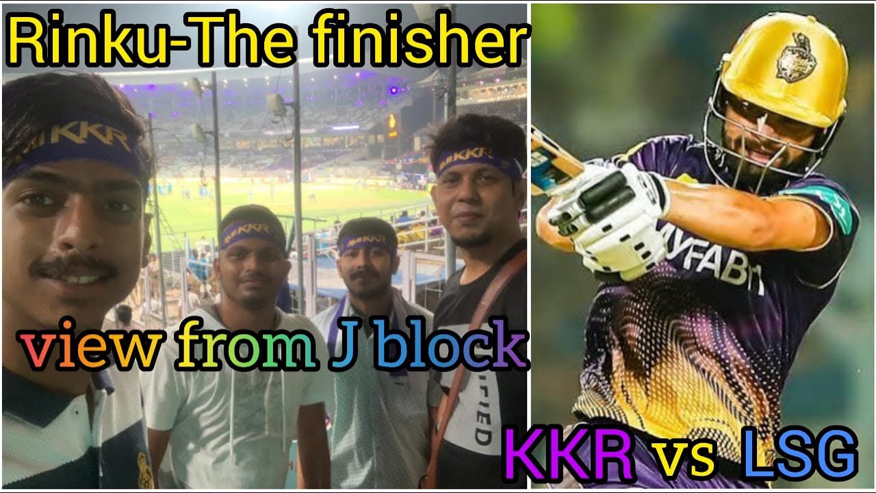 Kkr vs LSG eden gardens|rinku singh last over|Eden gardens J block view|Rinku singh| Vlog-32