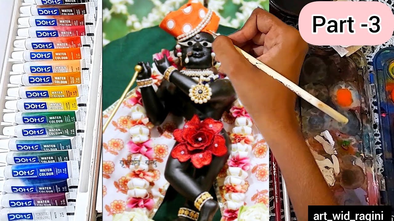 Radharaman Ji Painting Series (Part 3) 🎨 | Starting Skin & Face Painting tutorial step by step