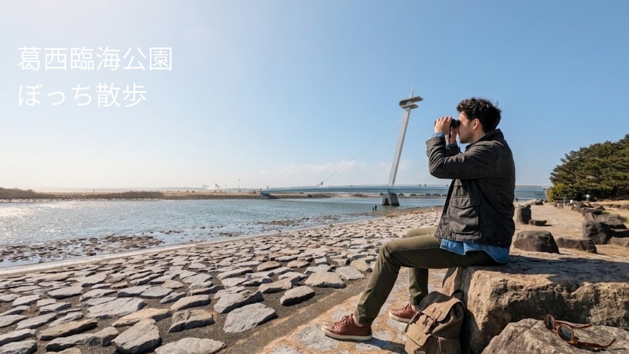 【ぼっち散歩Vlog】葛西臨海公園の海と空に癒やされる散歩風景| Healing Ocean View & Tokyo Park Walk