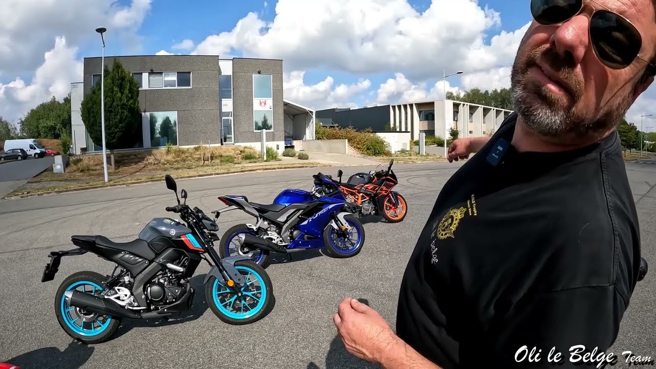 Comparo 125: Yamaha XSR, MT et R125 vs KTM RC125 @yamahamotoreu @KTM #125 #r125