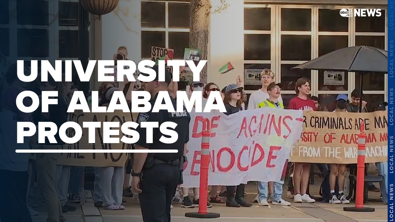 Protests take place on University of Alabama campus