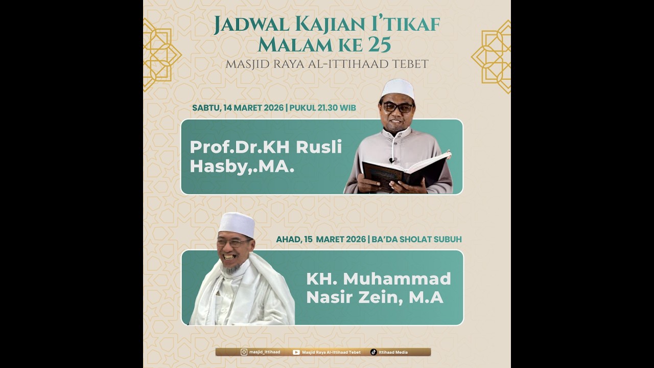 Kajian subuh i'tikaf Bersama KH Muhammad Nasir Zein