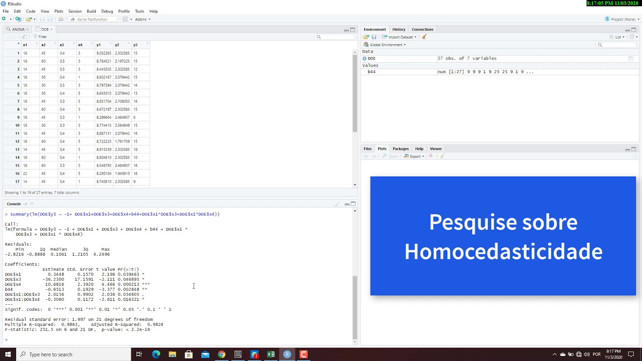 Análises Estatísticas: Modelos de Regressão e Análise de Resíduos no Software Rstudio