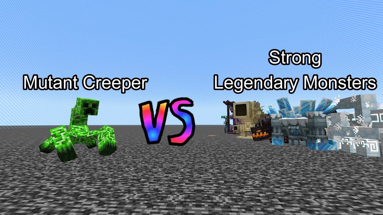 Mutant Creeper vs Strong Legendary Monsters | Minecraft  Mob Battle