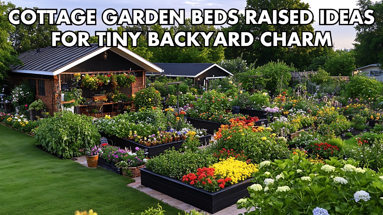 Romantic Cottage Garden Beds | Raised Ideas for Tiny Backyard Charm