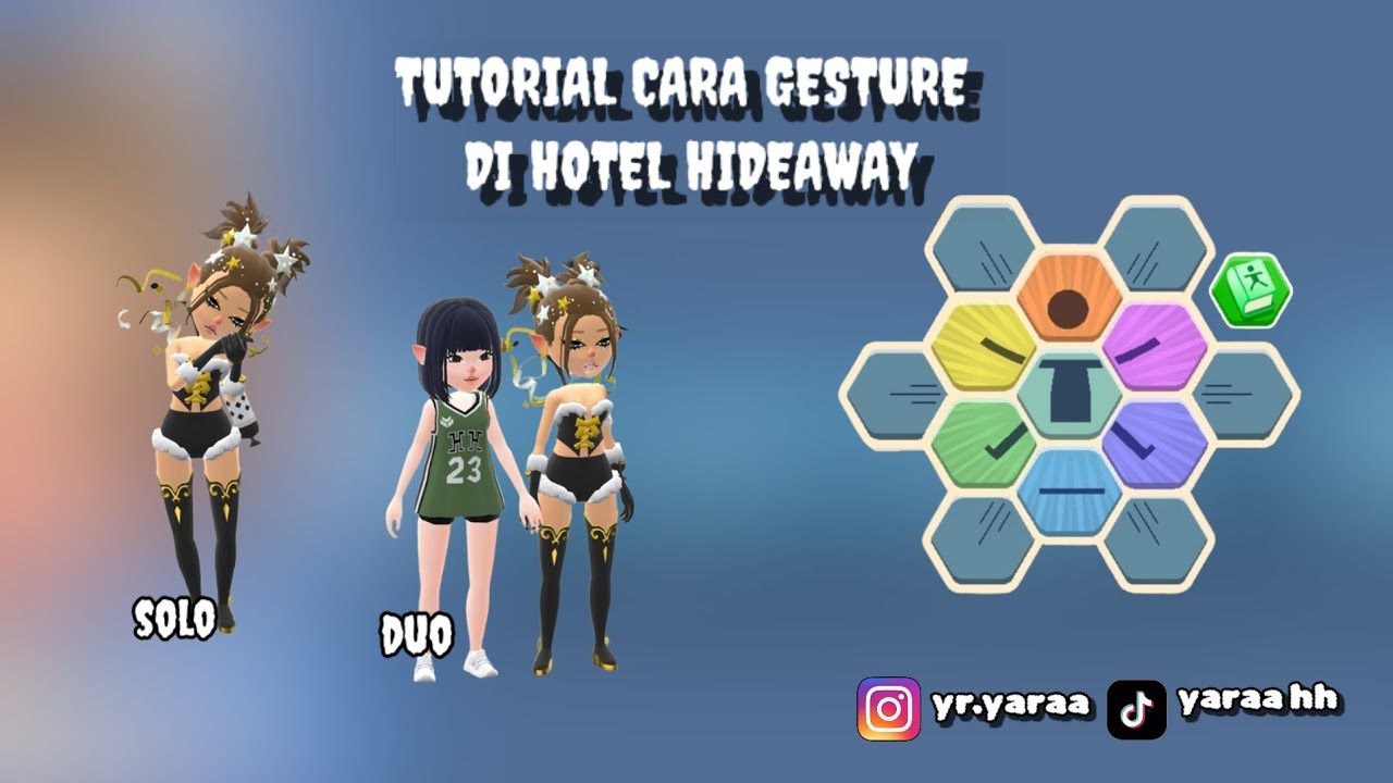 TUTORIAL CARA GESTURE DI HOTEL HIDEAWAY SOLO&DUO🤗❤️