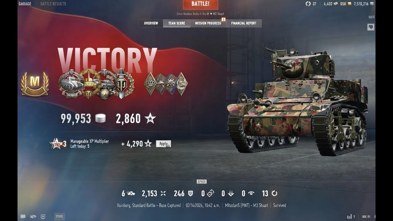 Master of the M3 Stuart: Epic Ace Tanker Victory in World of Tanks