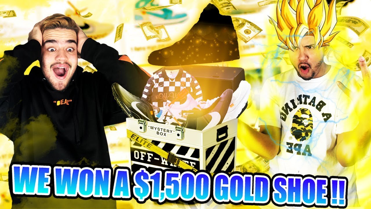 WE GOT GOLD ON HYPEDROP!! $1500 Off-White Shoes! Unboxing Online Hypebeast Mystery Boxes!!