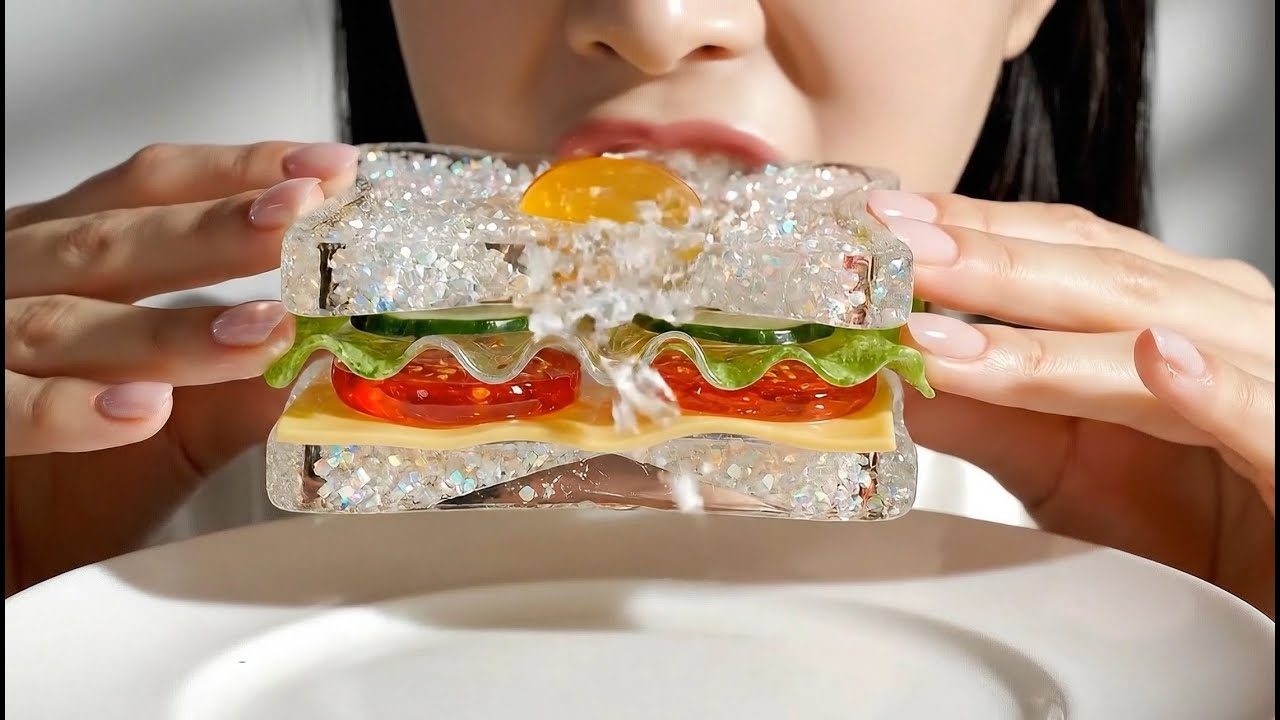 Making Transparent Glass Sandwich and Glass Fruit Mix - Made From GLASS 100%