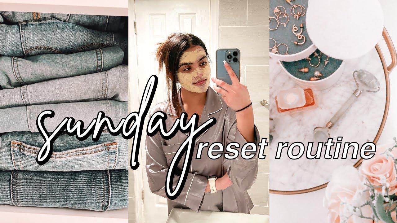SUNDAY RESET ROUTINE 2022 || day in my life vlog, prep for work week, destress, organize, aesthetic!