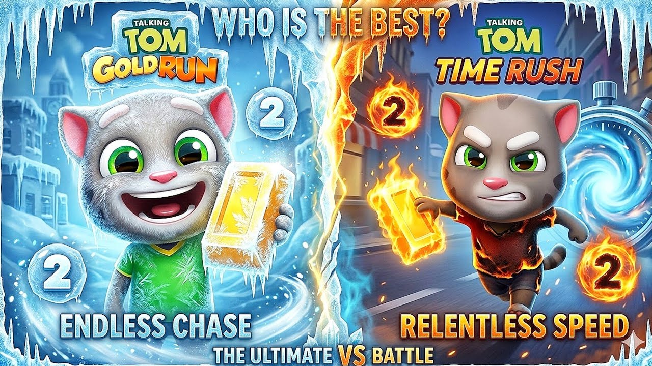 Talking Tom Time Rush Talking Tom Gold Run Who is the best 