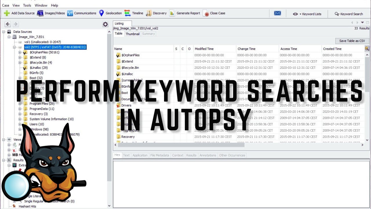 Autopsy Lab: Perform Keyword Searches in Autopsy