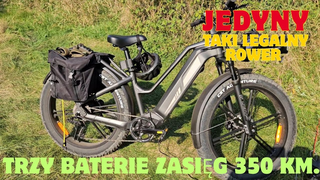 JEDYNY👍 TAKI ROWER LEGALNY NA POLSKIM RYNKU Z TRZEMA BATERIAMI O ZASIĘGU DO 350 km