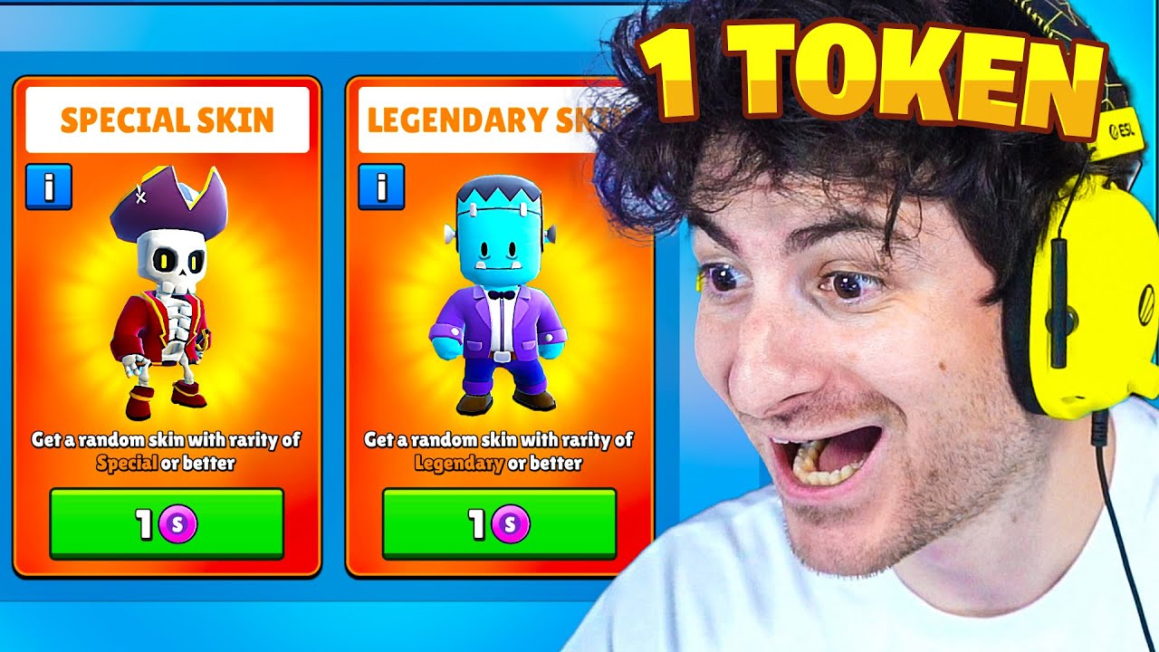 ich KRIEGE alle SKINS für 1 STUMBLE TOKEN PRANK 😱