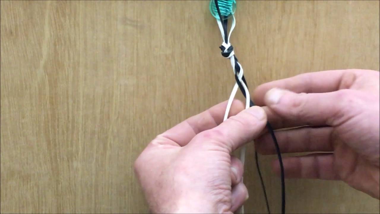 How to Make 4 Strand Round Braid with Leather