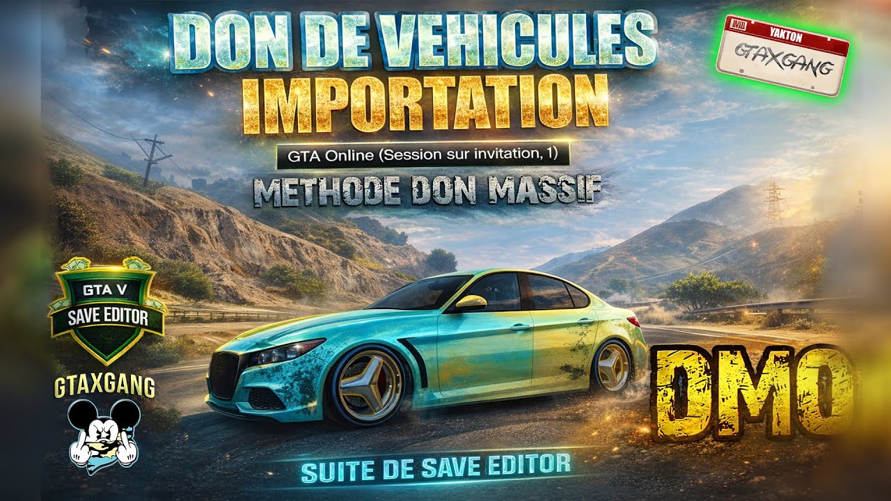 DON DE VÉHICULE + IMPORTATION DMO MODE RÉALISATEUR PERSONNEL CUSTOM GLITCH // BY GTAXGANG//