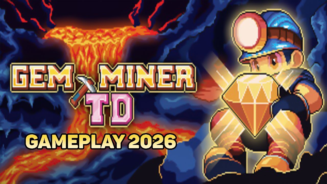 Gem Miner TD - Gameplay Video 2026 (PC) - Tower Defense/TD/Roguelike/Indie