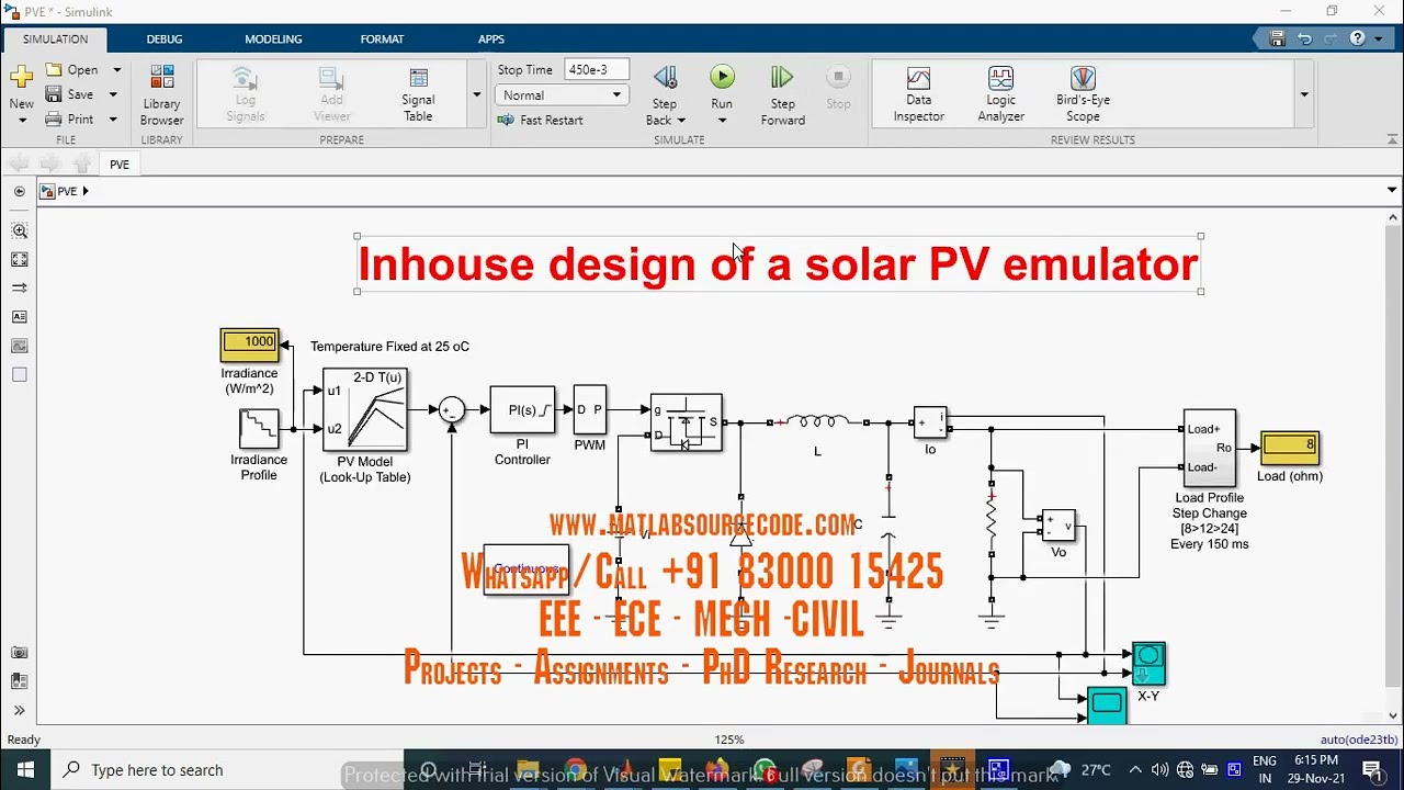 Inhouse design of a Solar PV Emulator