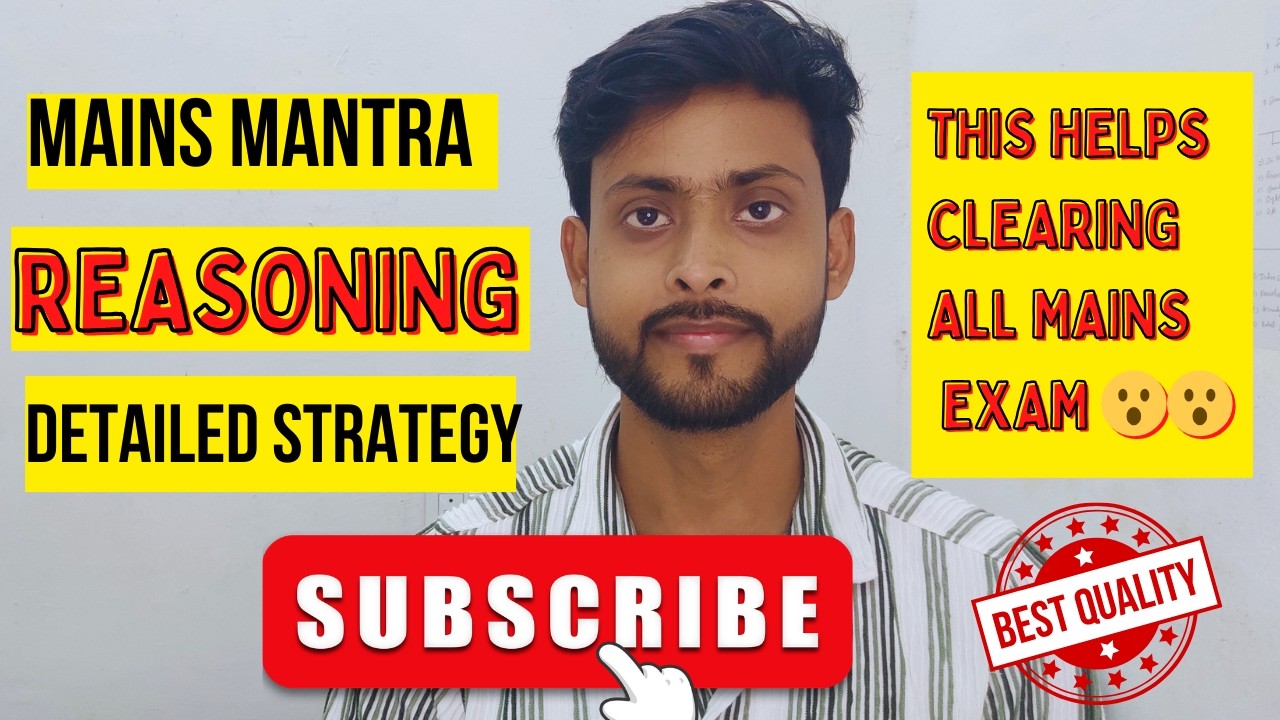 How I Prepared Reasoning for Bank Mains Exam | Real Strategy That Worked | MAINS MANTRA SERIES