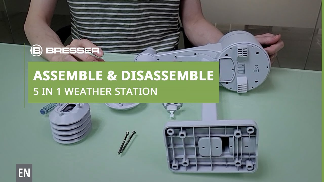 How to: Assemble & Disassemble a 5-in-1 weather station - BRESSER Weather Stations