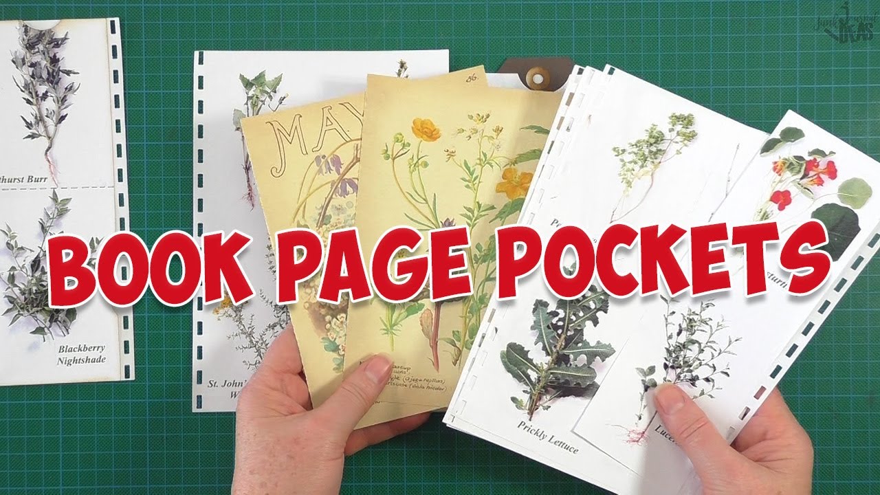 Book page pockets for Junk Journals | sewing and no sew version