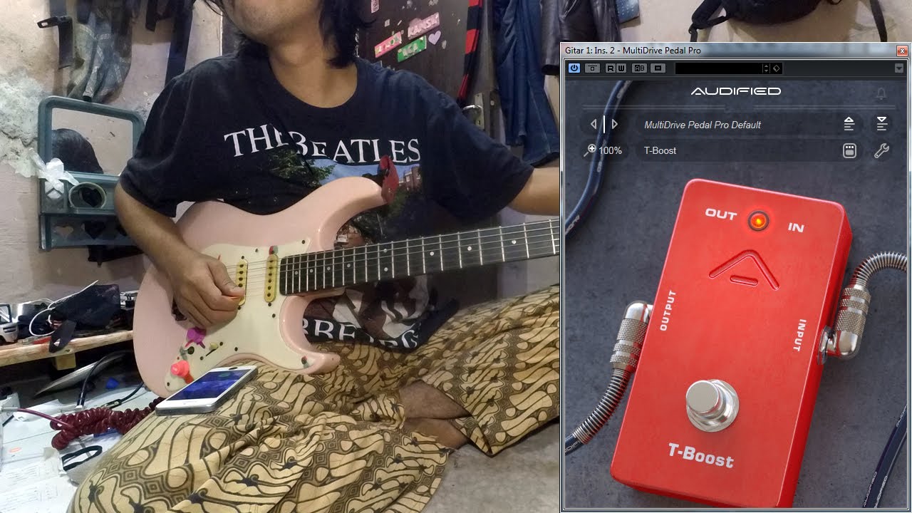 AUDIFIED MULTIDRIVE PEDAL PRO T-BOOST - BRIAN MAY - KNIGHT AUDIO TECHNOLOGIES TREBLE BOOSTER