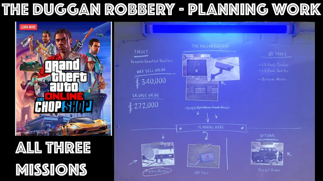 The Duggan Robbery - Part 2 - All Three Planning Work Missions (GTA Online)