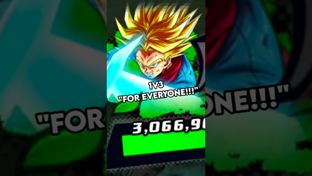 Безумный бой 1 на 3 с новым ультра-супер-сайяном Транксом😳! (Dragon Ball Legends) #dragonballlege...
