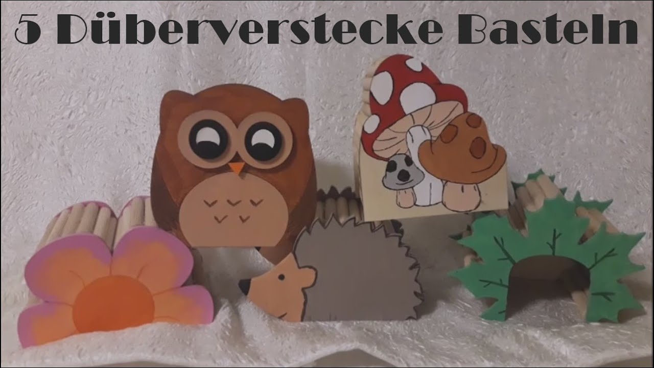 5 Dübelverstecke basteln | Julias Nagerbauten & Katles Bastelwerkstatt | FranzisPflegeKiste