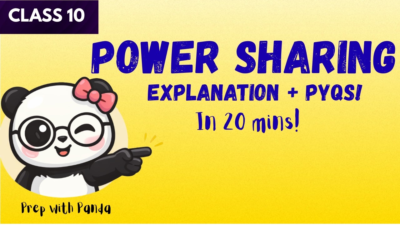 POWER SHARING IN 20 MINS | Most Important PYQs + Explanation | Class 10 Civics