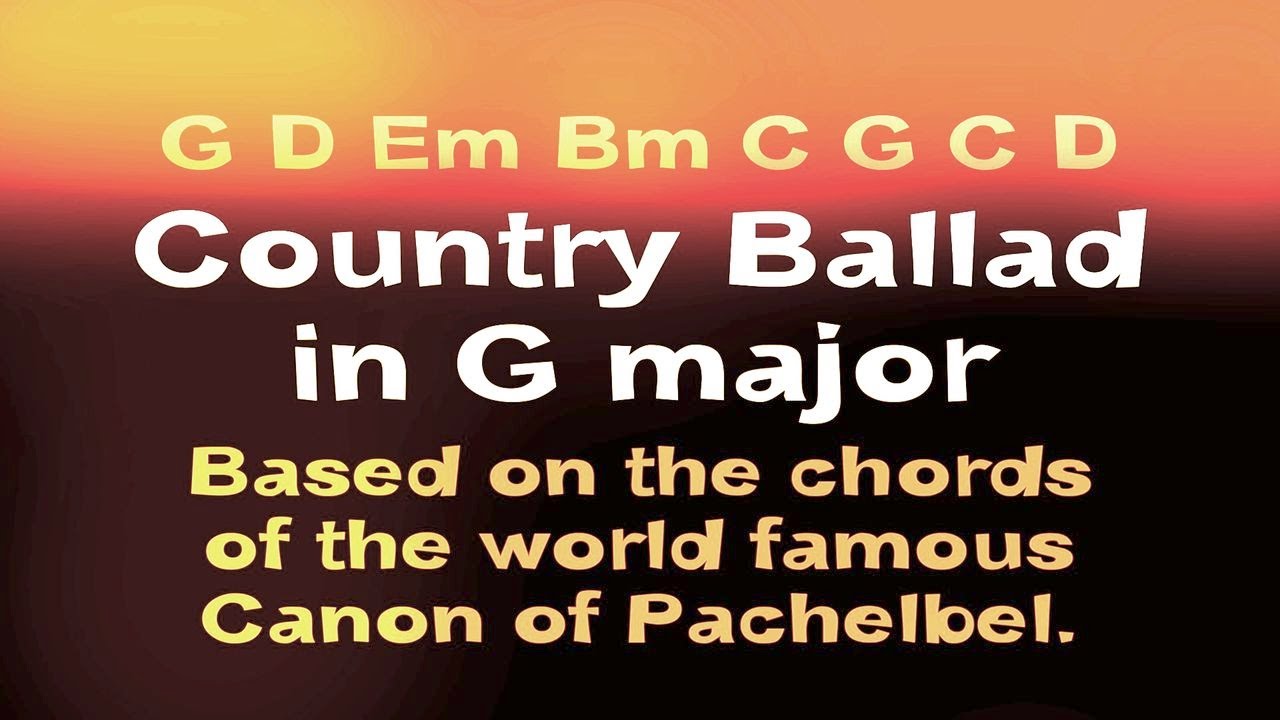 Country Ballad, backing track in G major, 85bpm. Play along the chords of Pachelbel´s Canon!