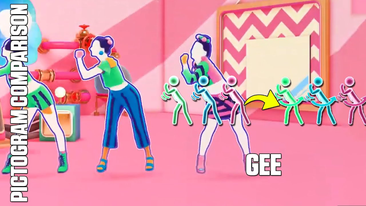 PICTOGRAM COMPARISON - GEE | JUST DANCE COMPARISON