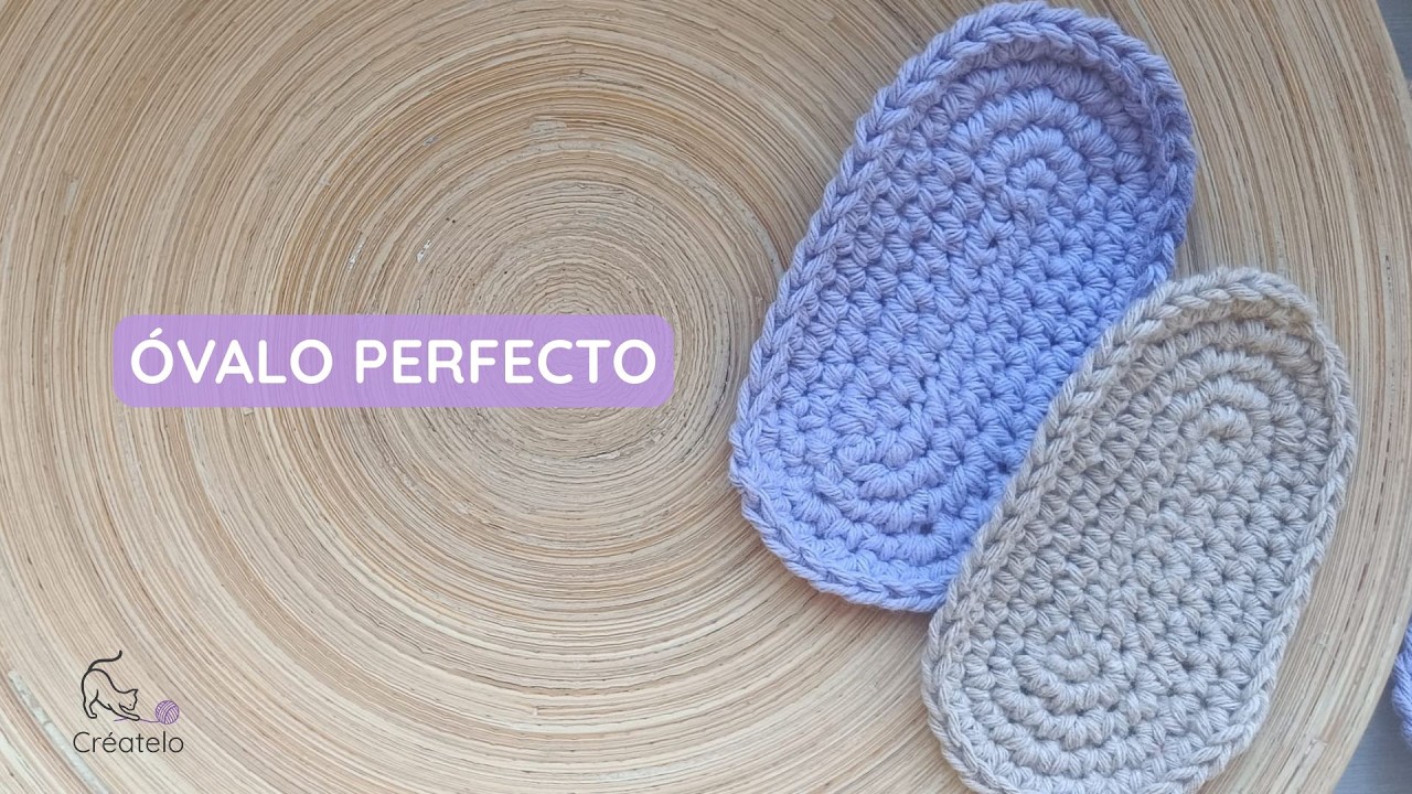 Como tejer una forma ovalada a crochet muy fácil. (Personas zurdas y diestras) #crochet