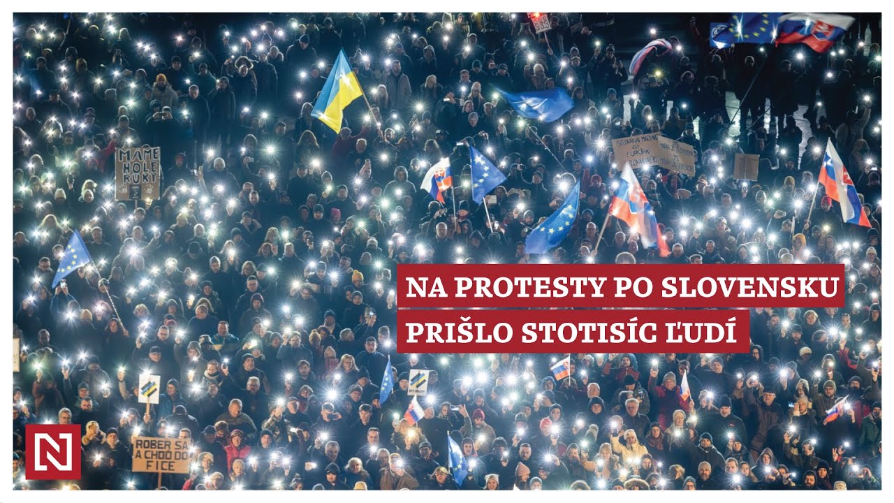 Na protesty po Slovensku prišlo stotisíc ľudí