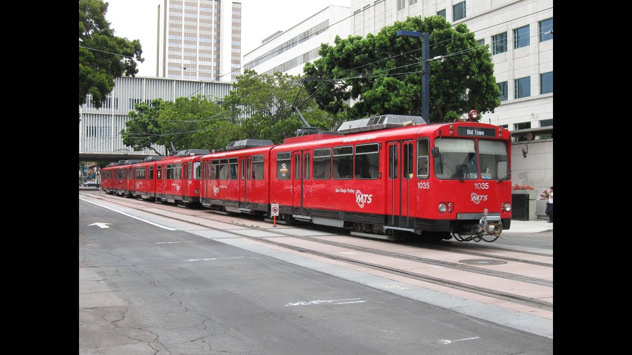 MTS San Diego Trolley In Downtown San Diego