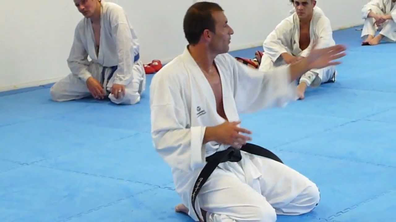 Entrainement de karaté avec Christophe PINNA en présence des partenaires de Nice Elite Sport