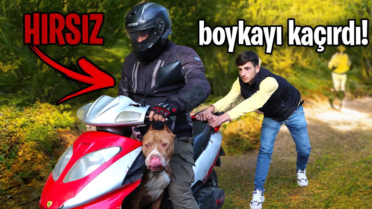 BOYKAYI KA&Ccedil;IRAN MOTORCUYU YAKALADIK! (ortalık karıştı)