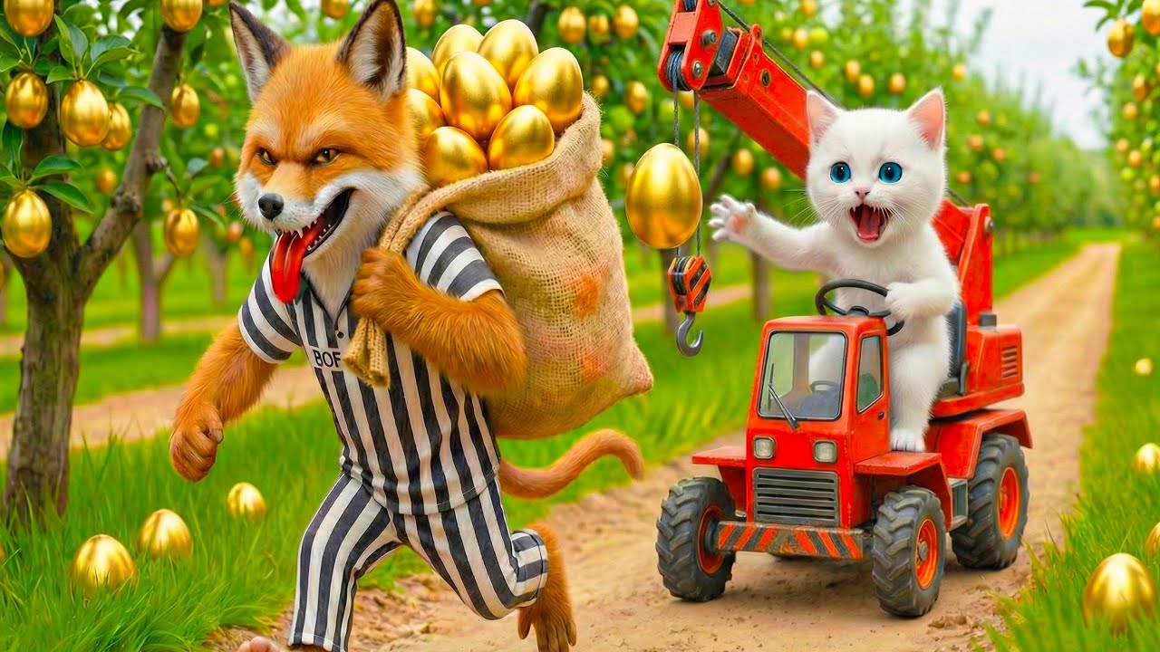 Mama Cat Trims Fur on the Farm and Makes Tiger Hat For Kittens At Home🐾🎩🐯
