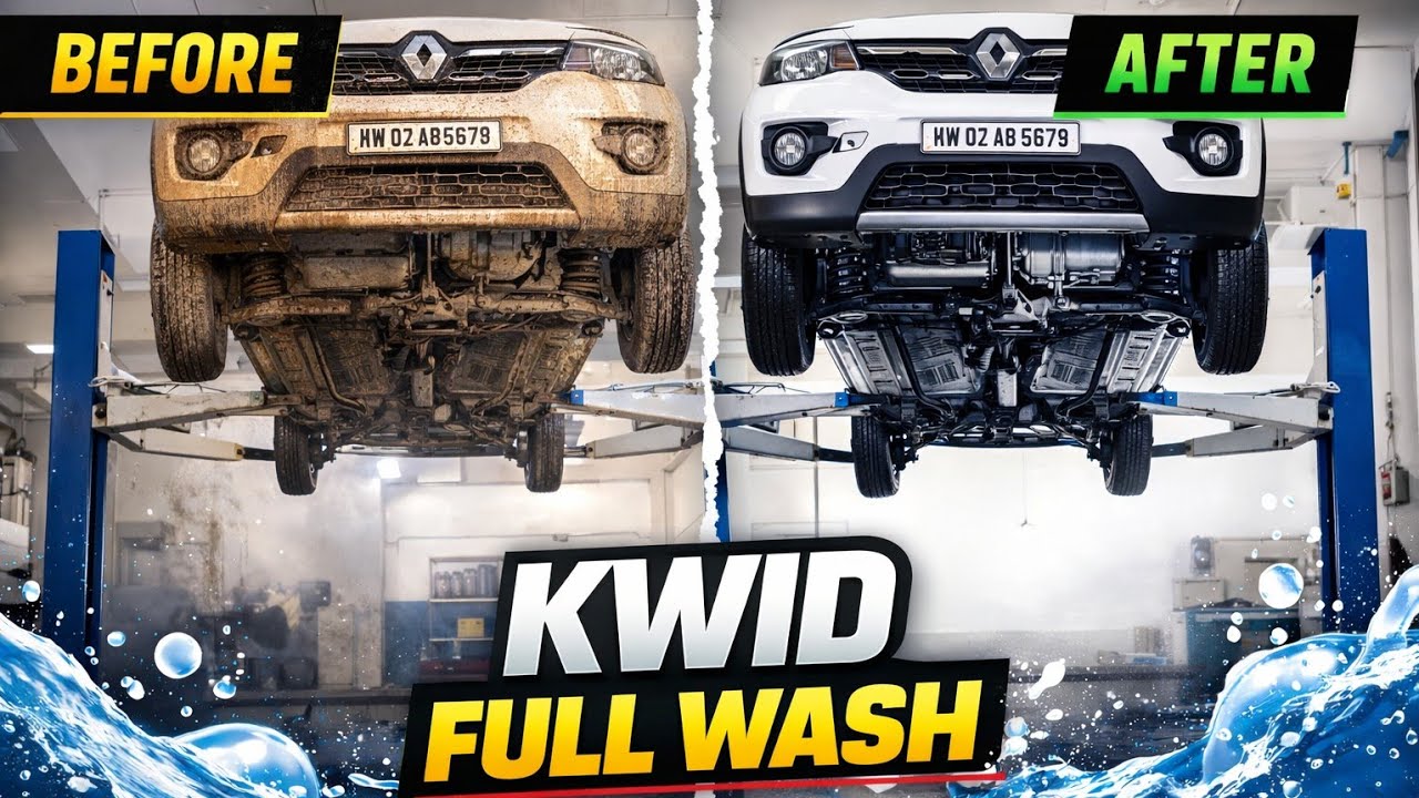Renault KWID की शानदार वॉश 😍 | Full Car Wash & Detailing | KWID Cleaning Video