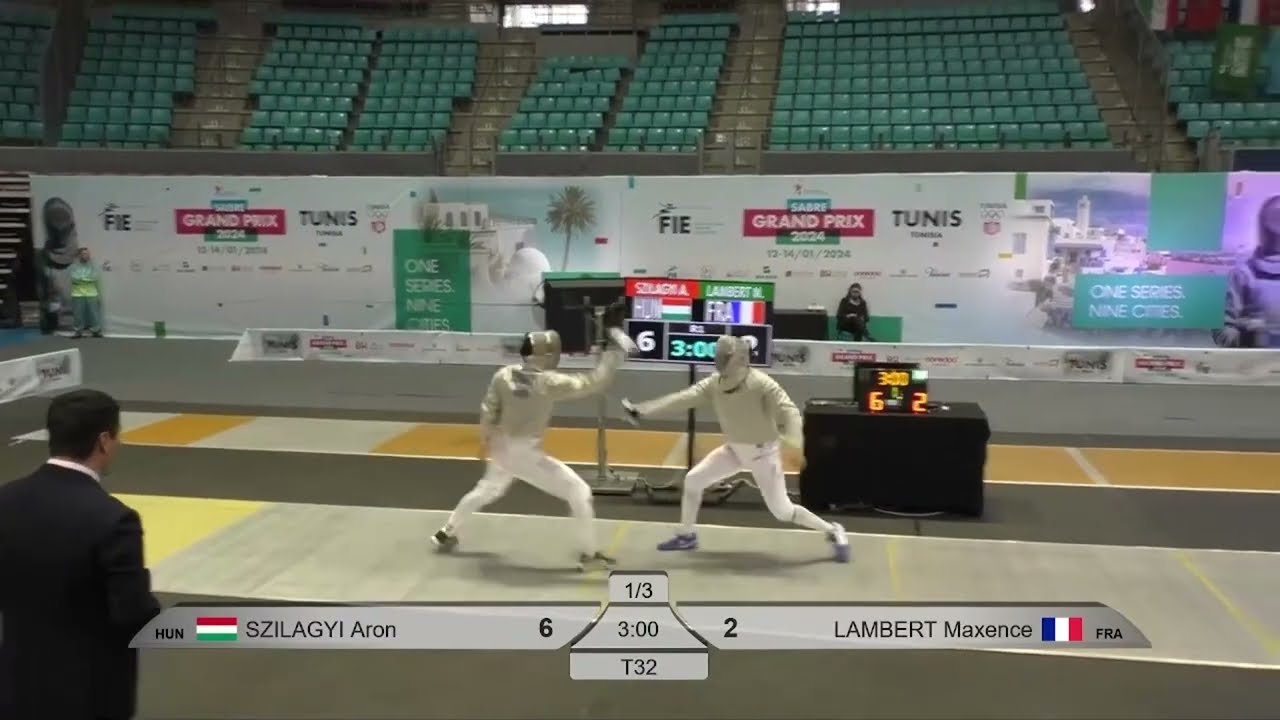 Tunis Grand Prix 2024 SMS - L32 - Aron Szilagyi HUN v Maxence Lambert FRA